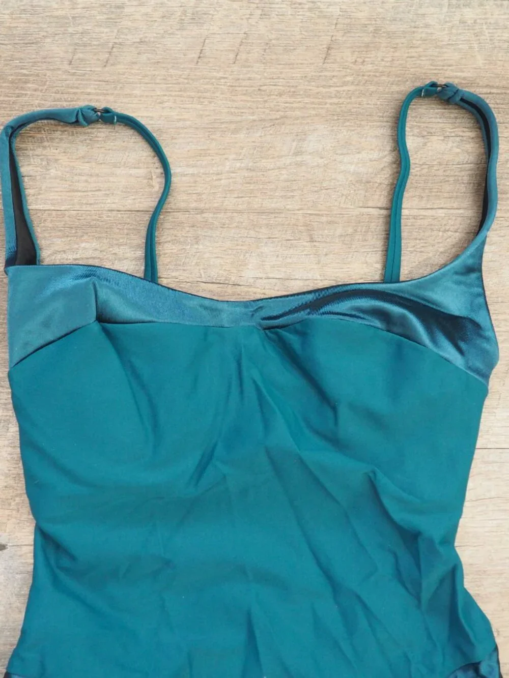 NEW Vintage Victoria’s Secret Teal Underwire One Piece Swimsuit sz 12 B - Picture 2 of 9